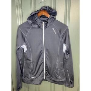 Title Boxing full zip hooded women's medium workout jacket Black .